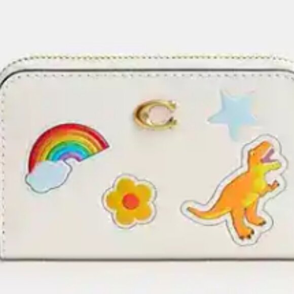Coach Handbags - Coach Essential Small Zip Around Card Case With Sticker Print